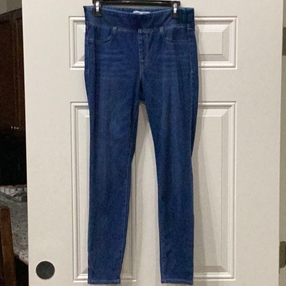 Old Navy Rockstar Super Skinny Jeggings Blue Denim Leggings Mid-Rise Size 8